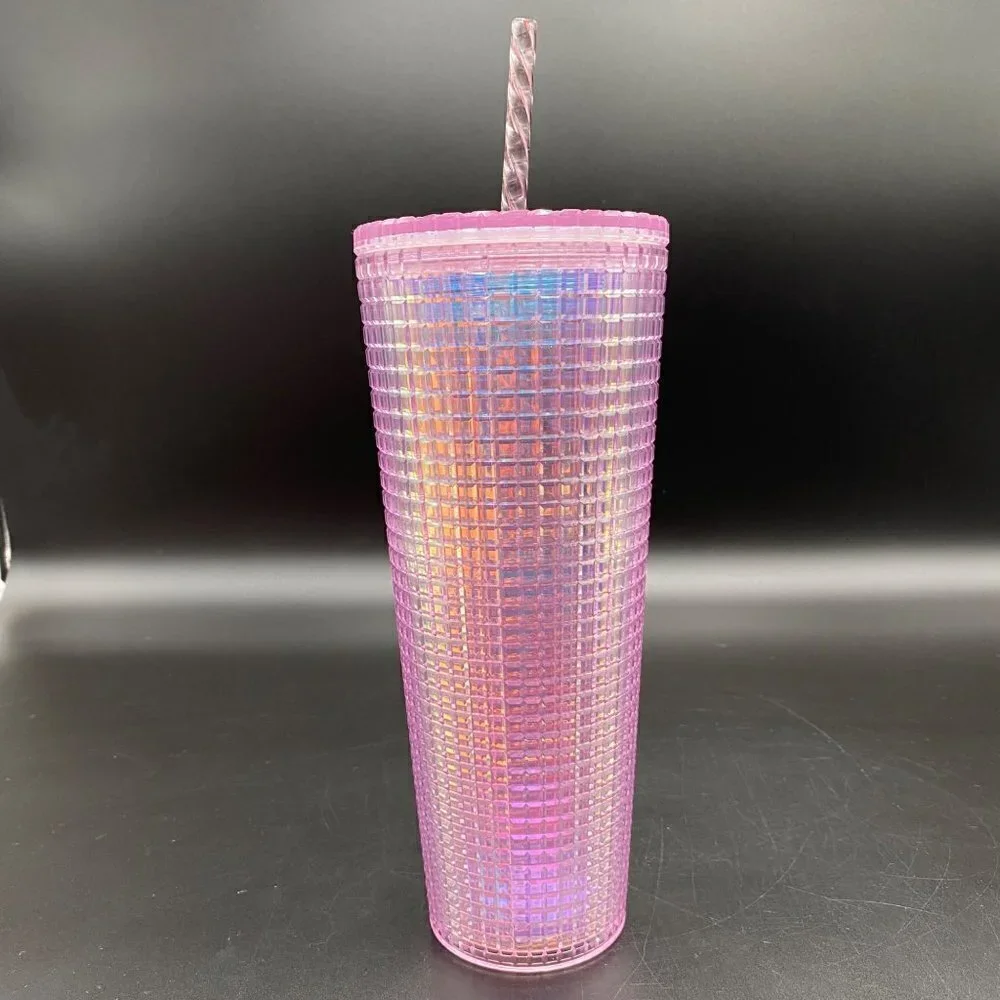 Starbucks Pink Disco Grid 24oz Tumbler